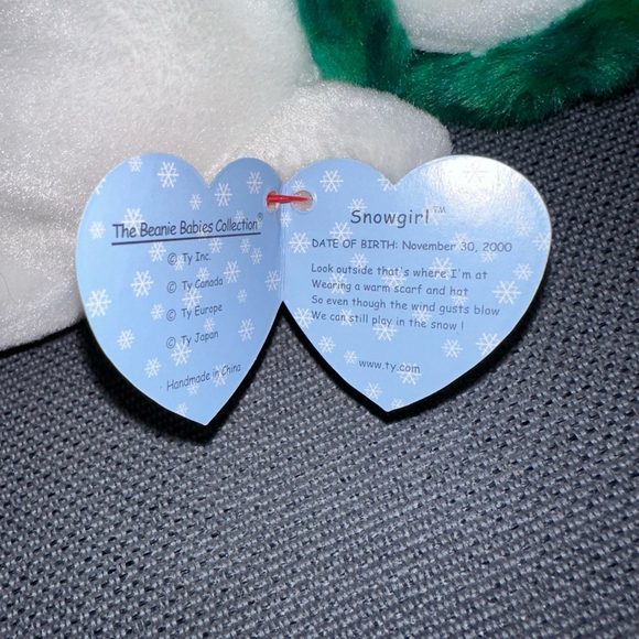 Ty Beanie Baby Snowman Plush Toy Holiday“Snowgirl” 2000 Vintage Christmas H - Picture 16 of 16